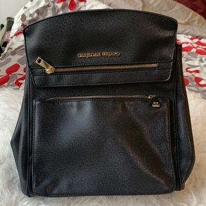 Gorgeous black leather backpack